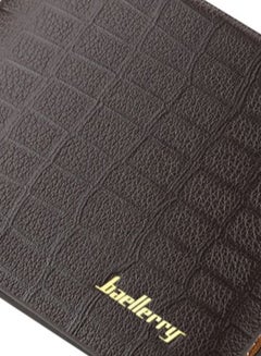 Baellery Crocodile Pattern Multilayer Wallet Dark Brown  - Image 3