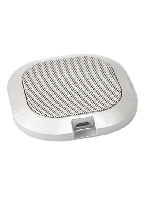 Mini Portable USB 360 ​​Degree Omnidirectional Microphone V6487 Silver