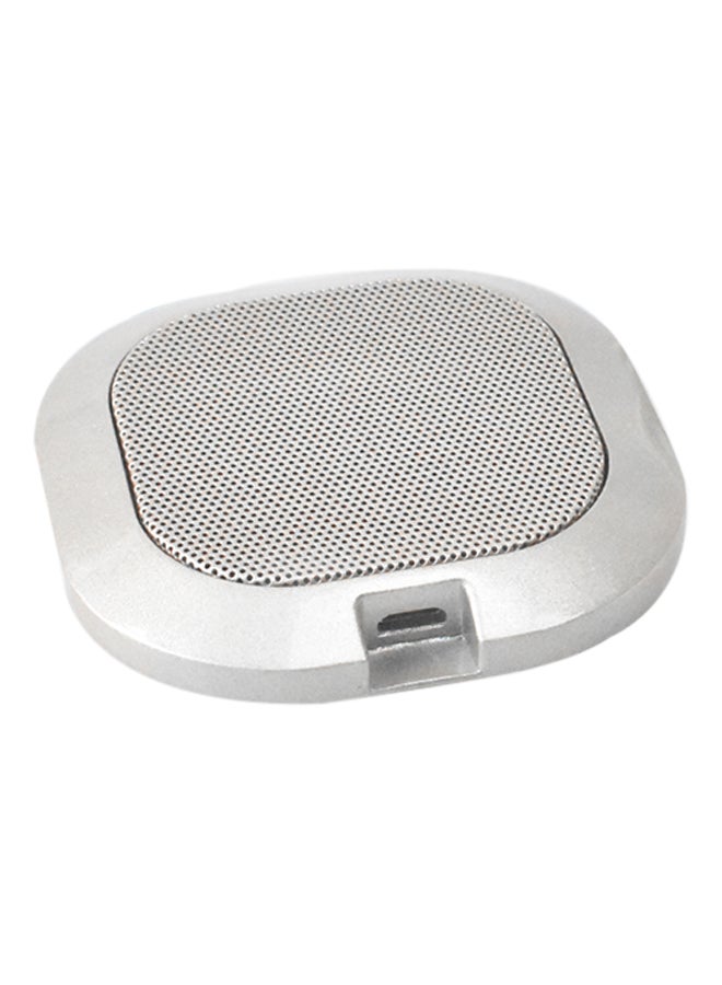 Generic Mini Portable USB 360 ​​Degree Omnidirectional Microphone V6487 Silver  - Image 1