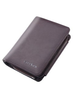 CarrKen Fashionable Retro Style 2-Fold Wallet Brown  - Image 1