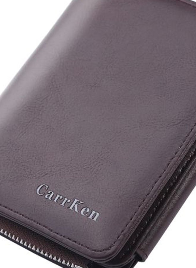 CarrKen Fashionable Retro Style 2-Fold Wallet Brown  - Image 2
