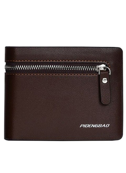 Stylish Multi-Card Bi-Fold Business Wallet Brown