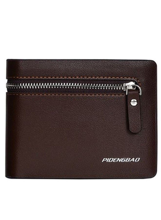 Stylish Multi-Card Bi-Fold Business Wallet Brown