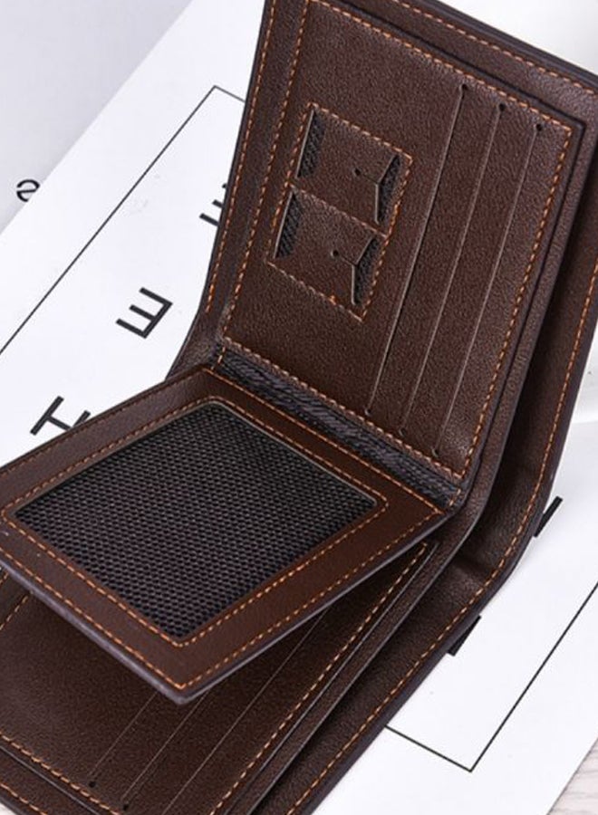 Stylish Multi-Card Bi-Fold Business Wallet Brown