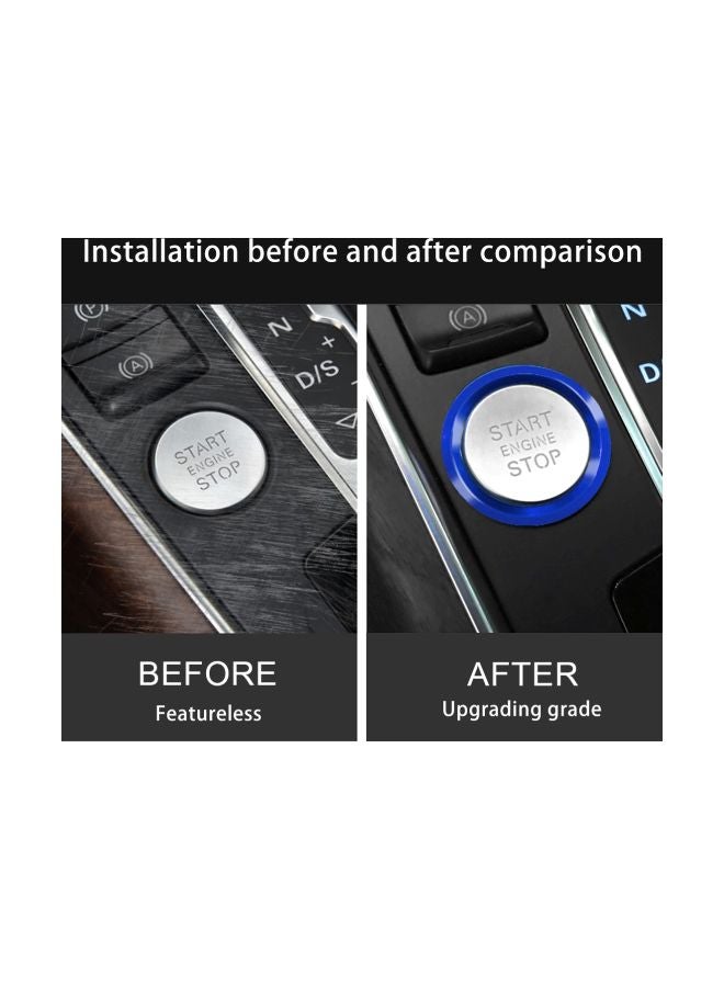 Generic Car Engine Start Key Push Button Ring Trim For Audi  - Image 4