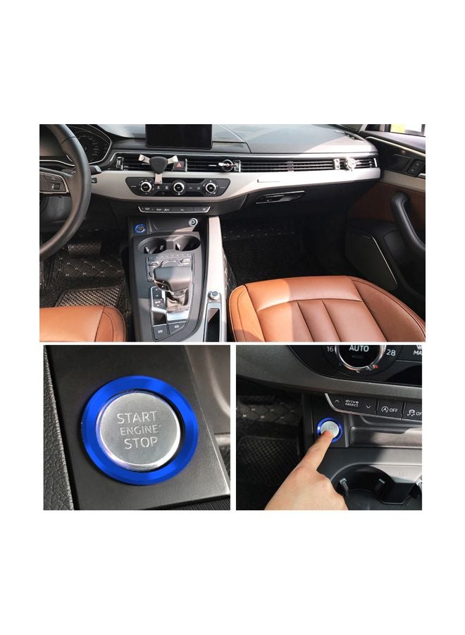Generic Car Engine Start Key Push Button Ring Trim For Audi  - Image 5