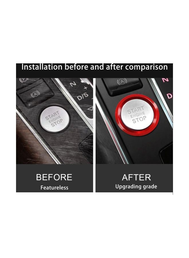 Generic Car Engine Start Key Push Button Ring Trim For Audi  - Image 5