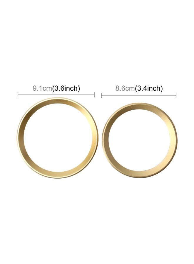 Generic Pack Of 2 Zinc Alloy Hood Emblem Ring Sticker For BMW 3 Series  - Image 2