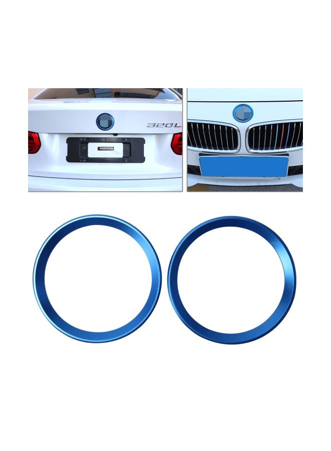 Generic Pack Of 2 Hood Emblem Ring Sticker For BMW 5 Series  - Image 2