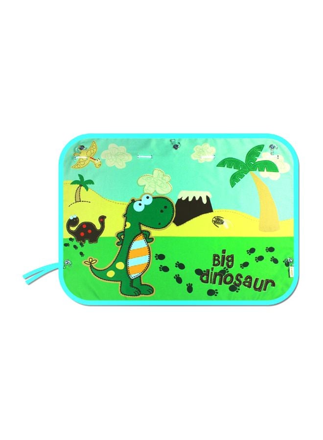 غطاء واقٍ من أشعة الشمس للنافذة مطبوع عليه عبارة "Big Dinosaur" - Image 1