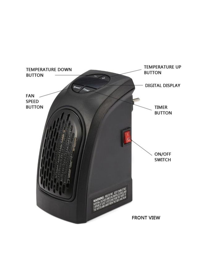 Electric Portable Mini Heater H-058 Black  - Image 4