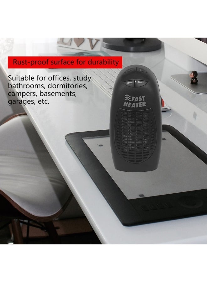Generic - Portable Mini Room Heater 400W ZM1050900 Black - Image 1