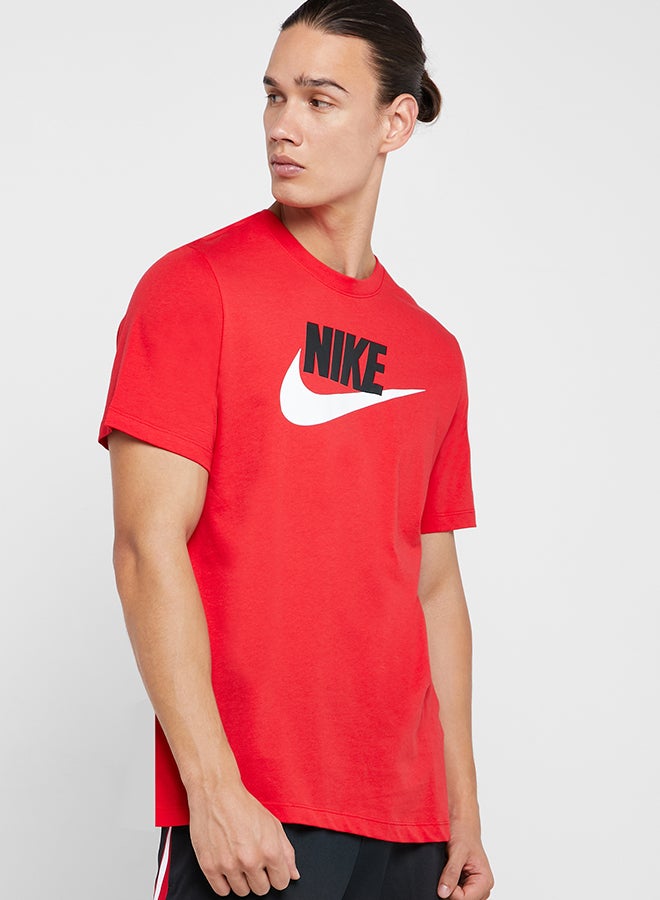 Nike Icon Futura T-Shirt Red/White/Black - Image 1