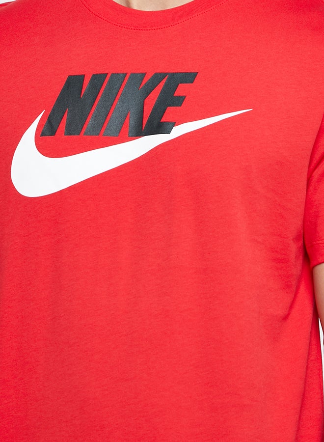 Nike Icon Futura T-Shirt Red/White/Black - Image 4