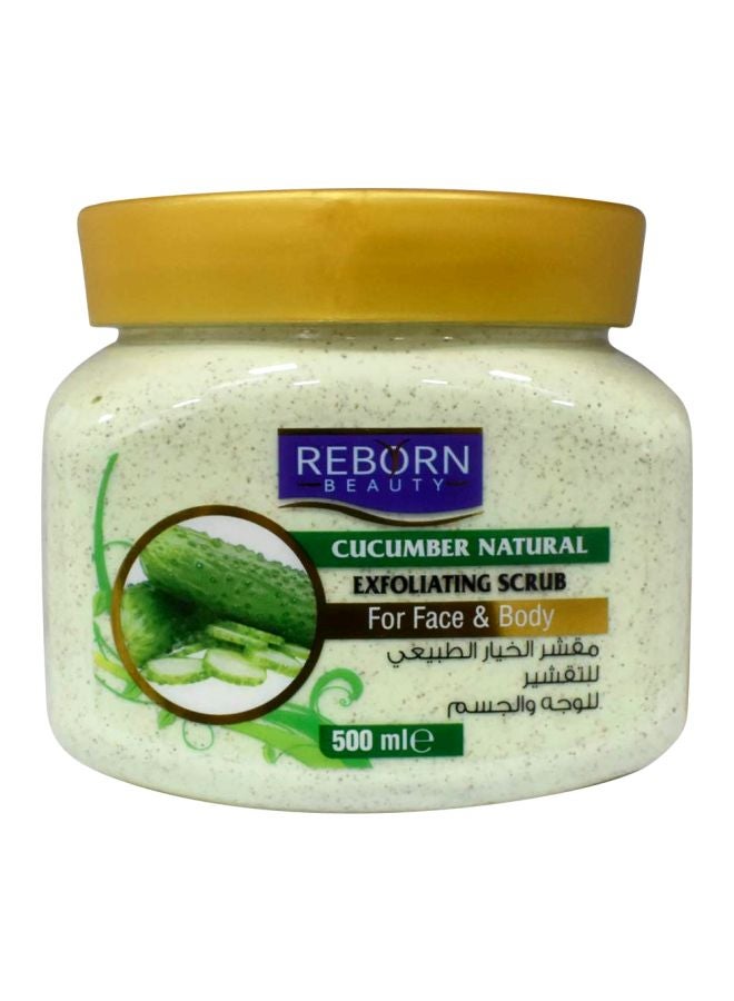 Reborn Beauty Cucumber Natural Exfoliating Scrub For Face And Body Green 500ml 