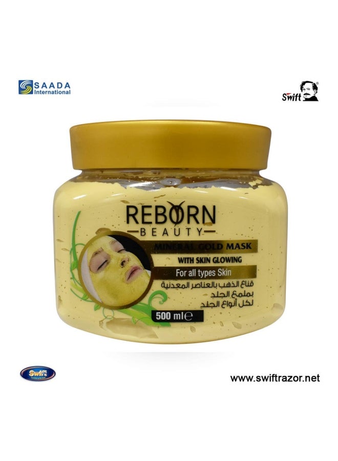 REBORN Mineral Gold Mask With Skin Glowing 500ml - Image 2