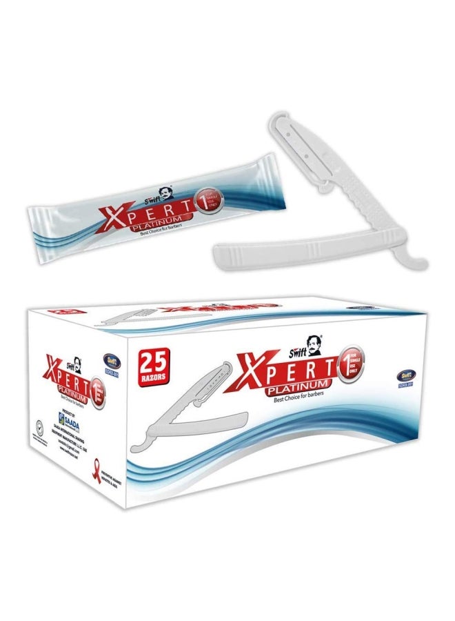 سويفت شفرات حلاقة كلاسيكية إكسبيرت بلاتينيوم من 25 قطعة فضي - Image 2