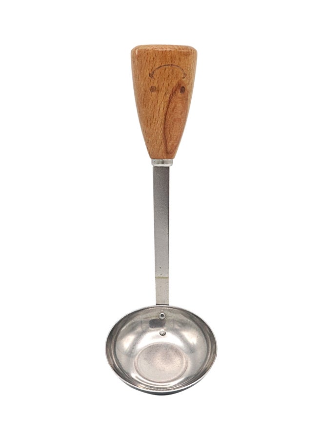 Cc - Stainless Steel Spoon With Wooden Handle Beige/Silver 0.5kg - Image 1