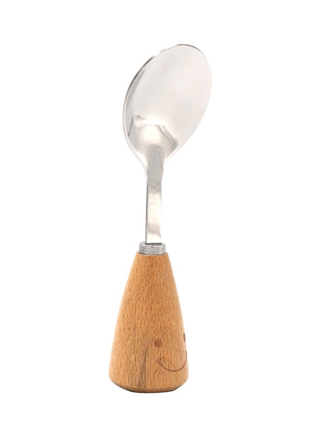 Cc - Spoon With Wooden Handle Beige/Silver 0.5kg - Image 1