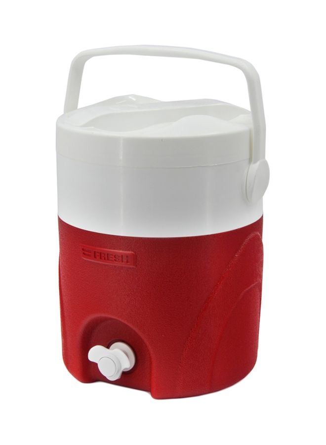 Fresh Beverage Cooler With Handle Red/White