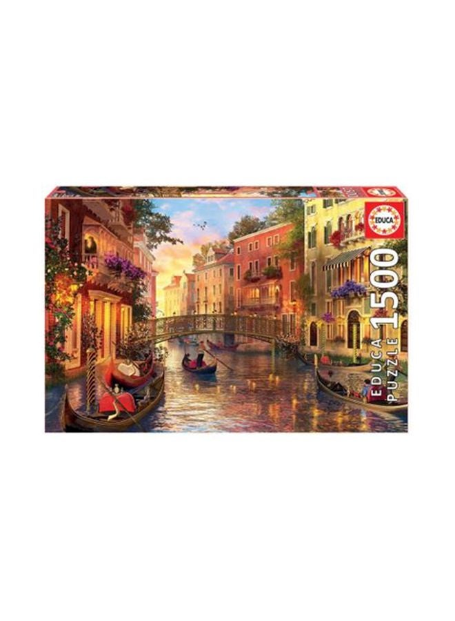 ايديوسا لعبة تركيب الصور المقطعة بتصميم يمثل الغروب في البندقية من 1500 قطعة، طراز 17124