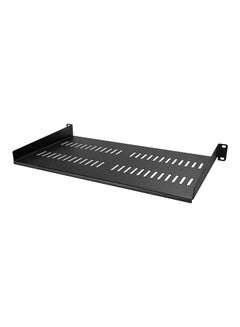 Vented Server Rack Mount Shelf Black