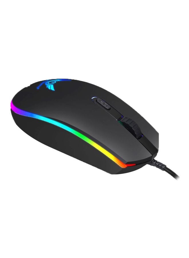 Ajazz Wired Optical Gaming Mouse Black/Yellow/Green  - Image 1