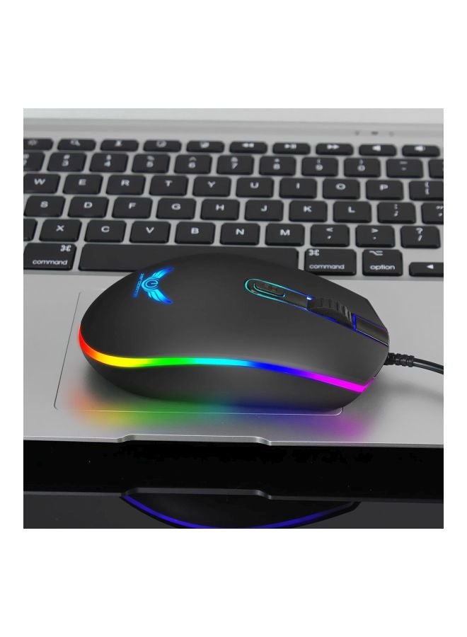 Ajazz Wired Optical Gaming Mouse Black/Yellow/Green  - Image 2