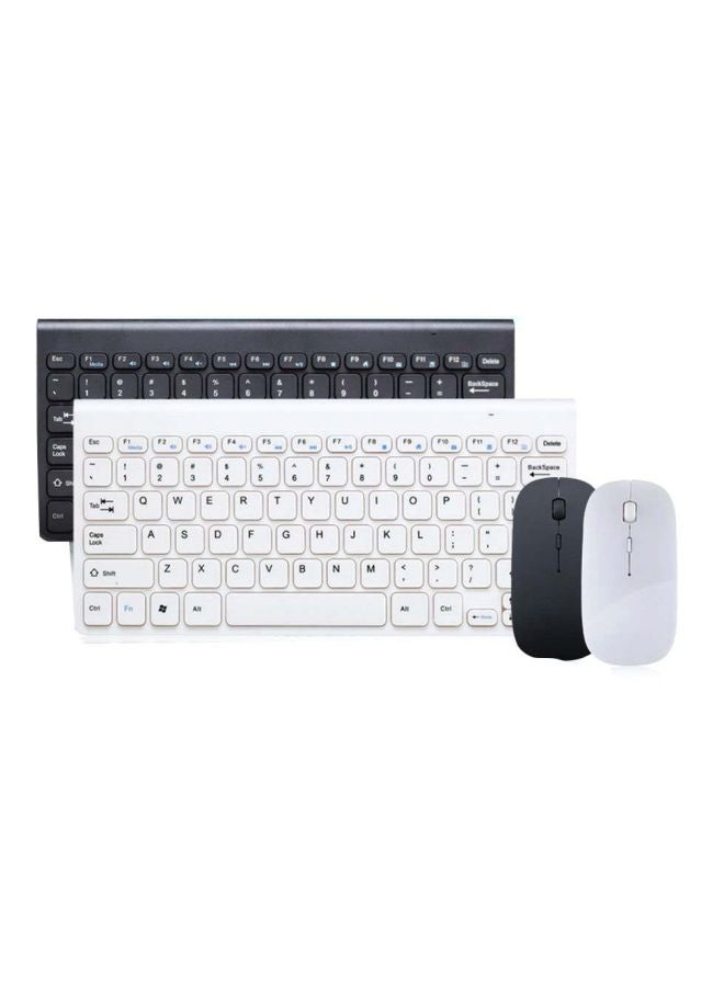 K119 Ultra-Slim USB Mini Wireless Keyboard And Mouse Set Black  - Image 1