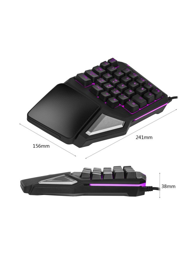 DELUX - T9 PRO Wired Single Hand Gaming Keyboard - Image 1
