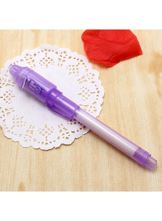 10-Piece Creative Magic UV Light Invisible Ink Marker Pen Set Purple