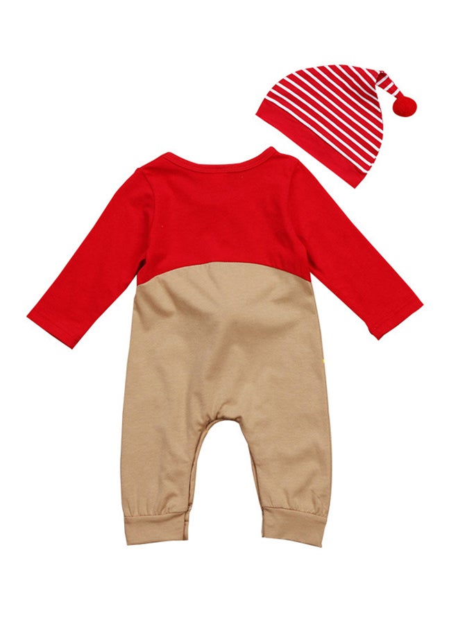 Generic - Cartoon Print Jumpsuit With Hat Multicolour - Image 1