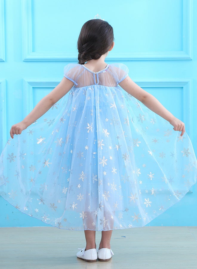 Frozen Princess Sequinsed Dress Blue  - Image 2