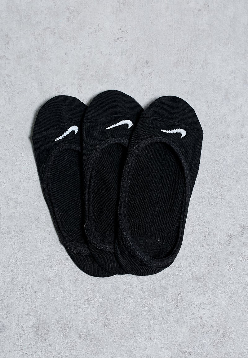 Nike 3-Piece Training Footie Socks Set Black  - Image 1