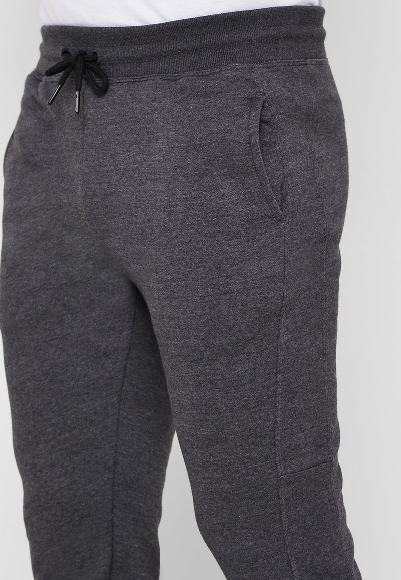 Textured Cuffed Sweatpants Grey