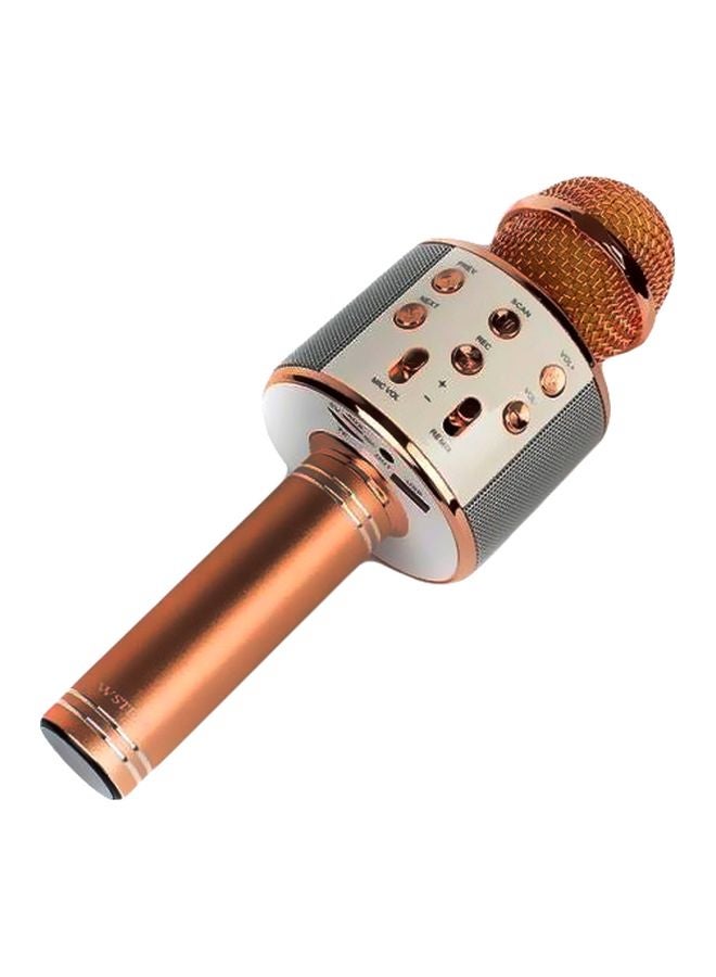 Wireless Bluetooth Karaoke Microphone WS-858 Rose Gold