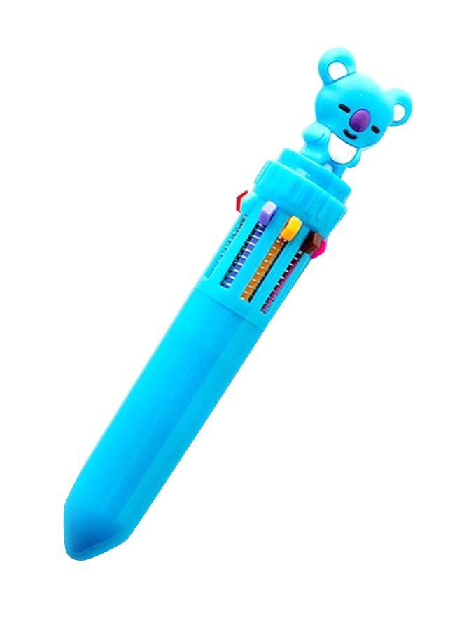 Cartoon Cute Ten Color Press Ballpoint Pen Multicolour