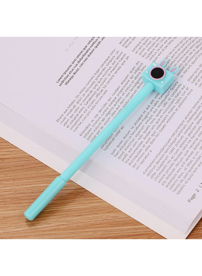 Generic 2-Piece Cartoon Camera Shape Creative Cute Gel Pen Set Blue 