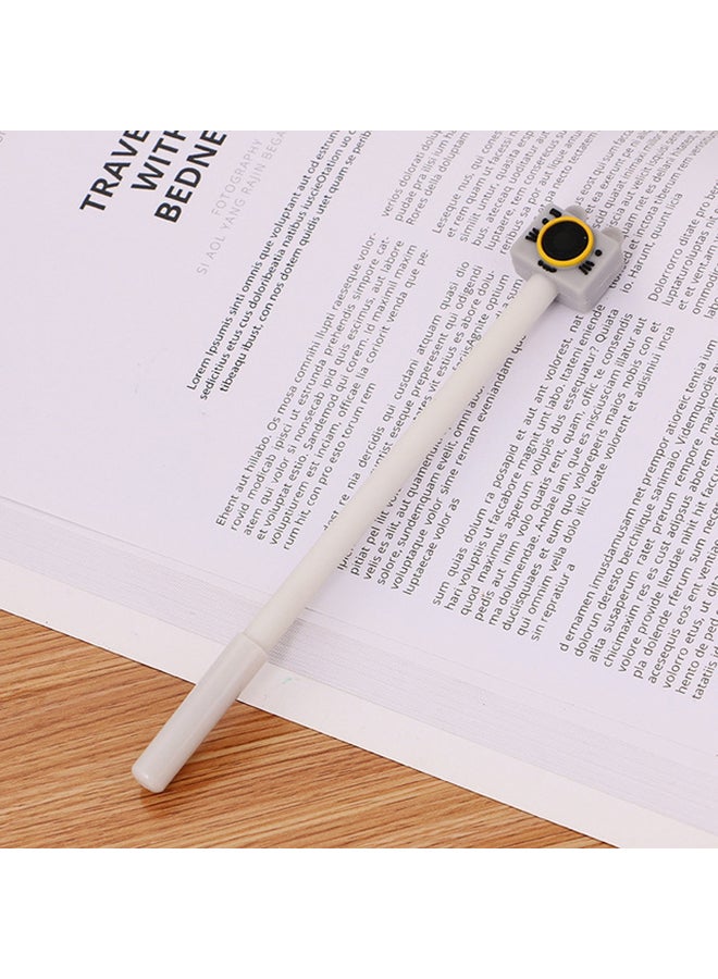 Generic 2-Piece Cartoon Camera Shape Creative Cute Gel Pen Set White 