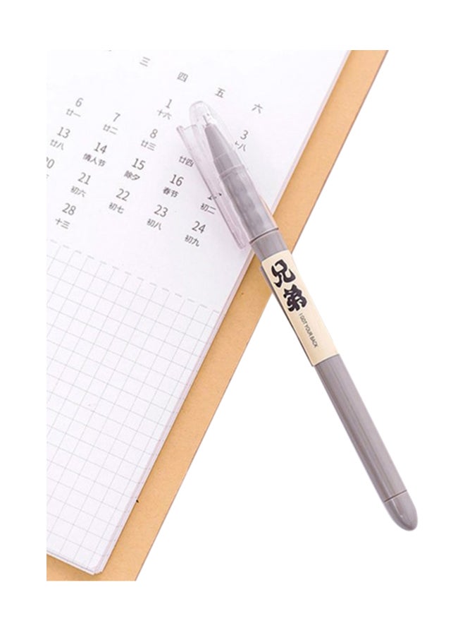 Generic 4-Piece Set Personal Character Signature Gel Pen Silver 