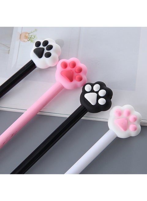 2-Piece Cat Paw Gel Pen Set Multicolour