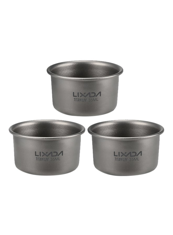 LIXADA - 3-Piece Outdoor Camping Mini Titanium Tea Mug Set - Image 1