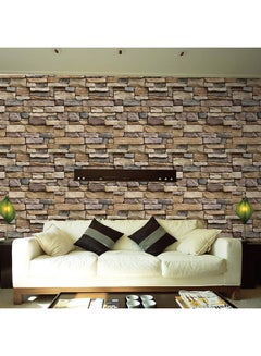 Generic Brick Pattern Glue Wallpaper Multicolour 45 x 100centimeter  - Image 1