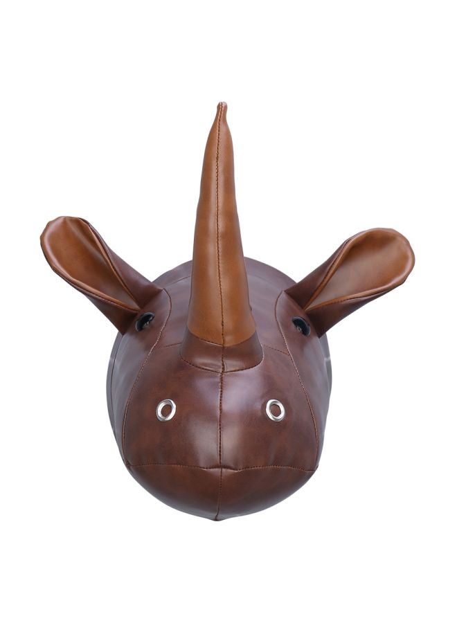 TOOARTS Decorative Rhino Head Wall Hanging Brown 11x11.4x12.6inch - Image 1