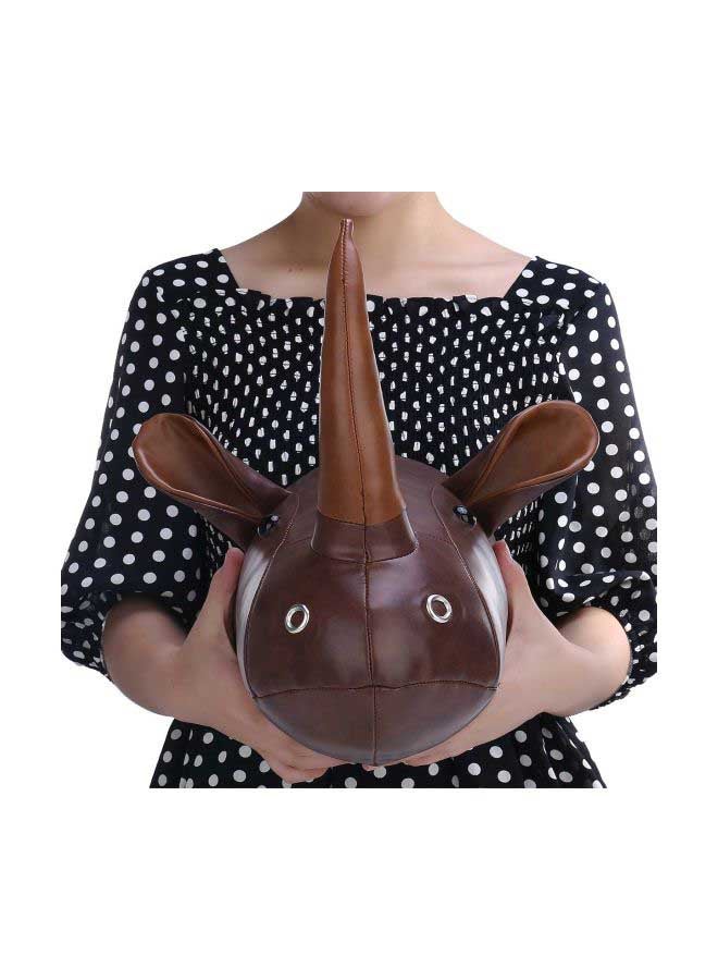 TOOARTS Decorative Rhino Head Wall Hanging Brown 11x11.4x12.6inch - Image 2