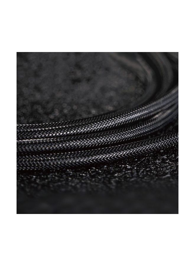 Braided USB C To Lightning Data Sync Charging Cable Black