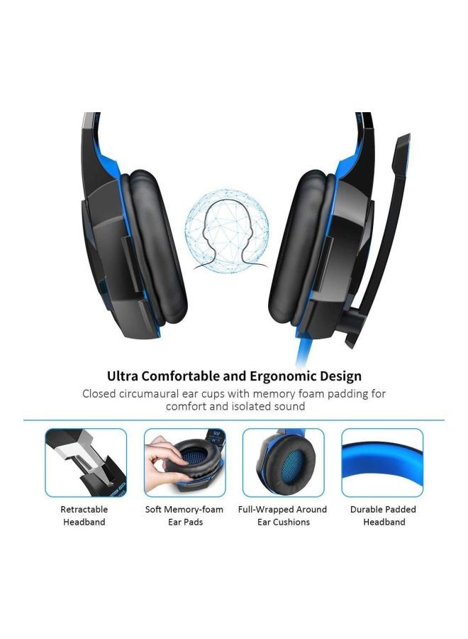 KOTION EACH - Wired Over-Ear Stereo Gaming Headphones With Microphone - Image 1