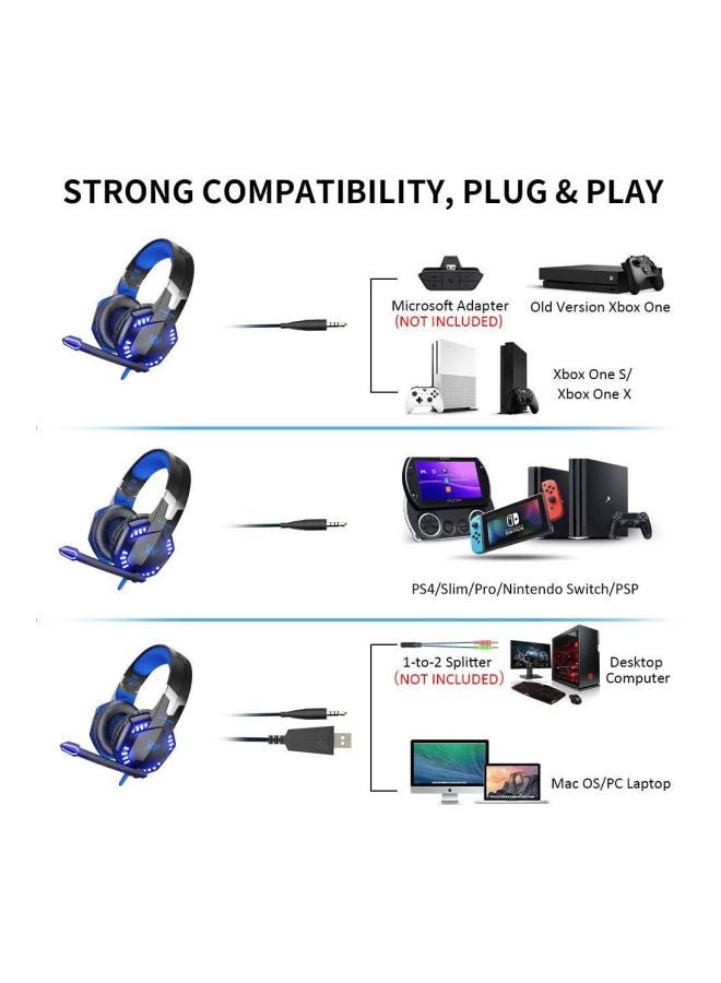 KOTION EACH - Wired Over-Ear Stereo Gaming Headphones With Microphone - Image 1