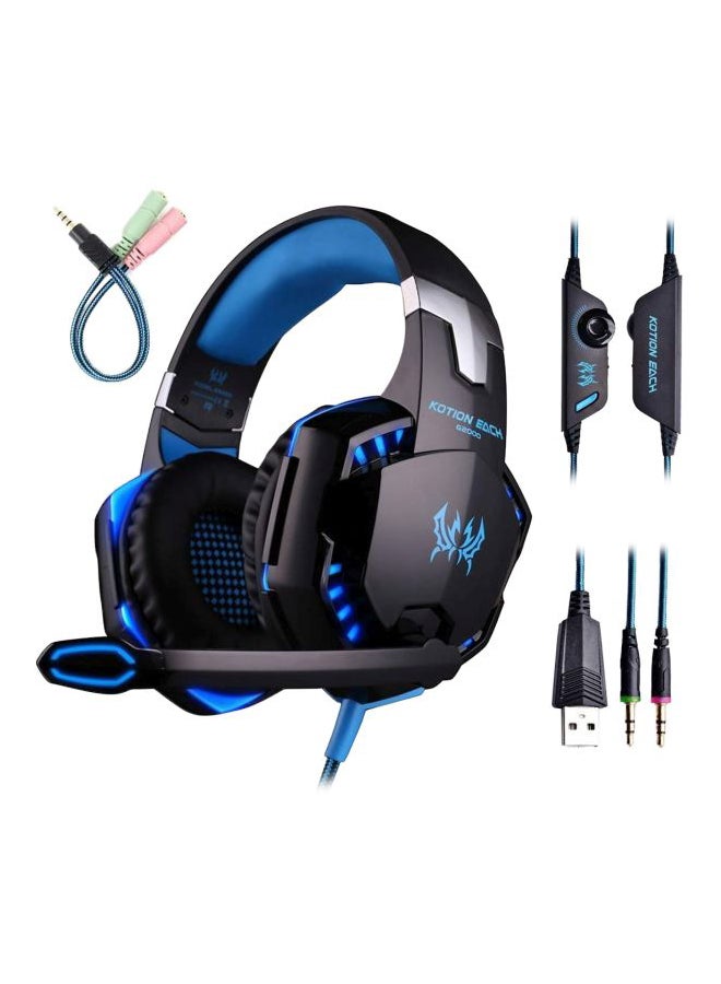 Wired Over-Ear Stereo Gaming Headphones With Microphone - Image 1