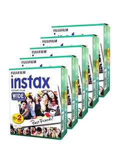 FUJIFILM 20-Piece Instax Wide Instant Films Black 